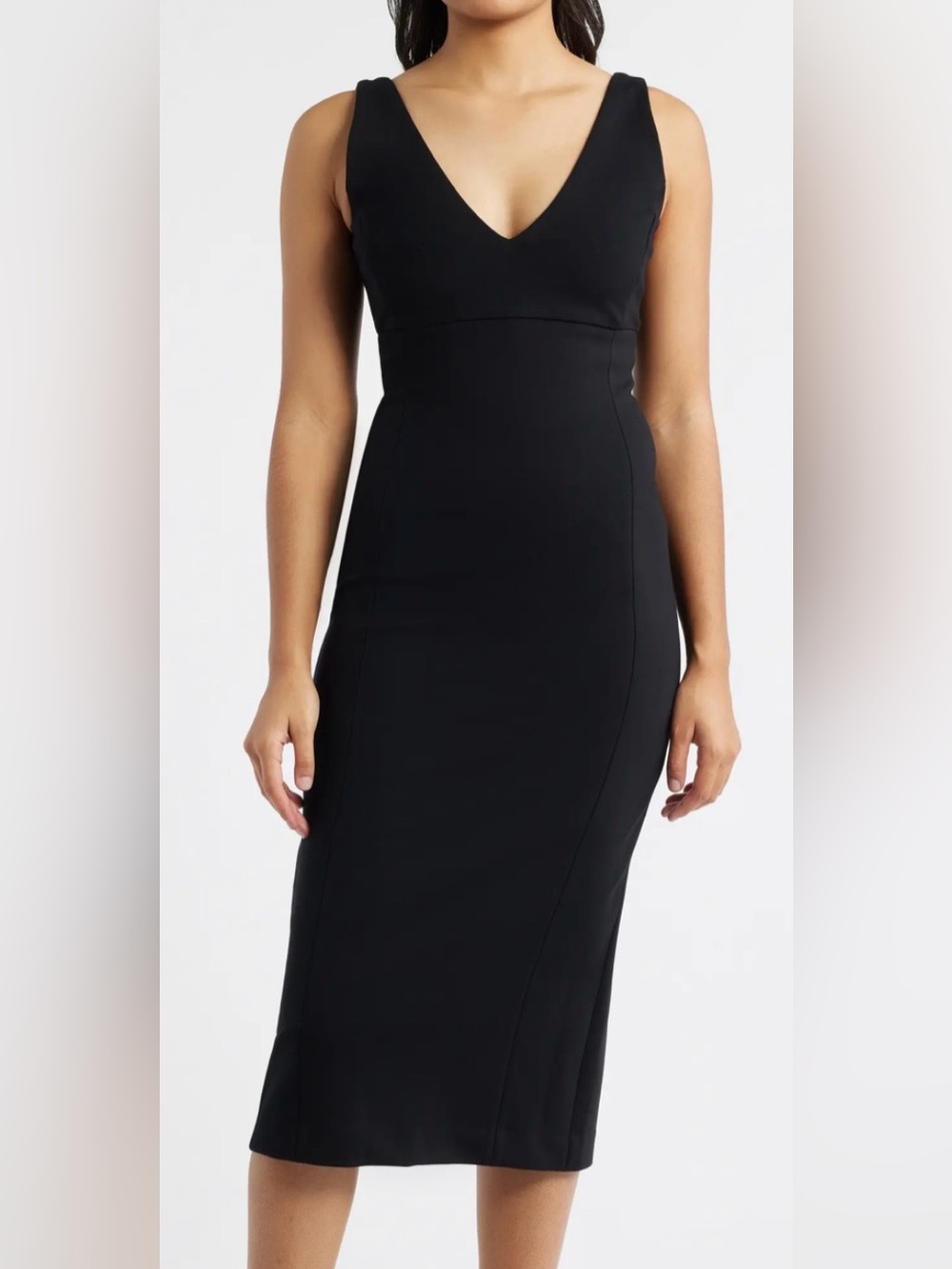 SPANXshape™ Ponte V-Neck Sleeveless Midi Dress